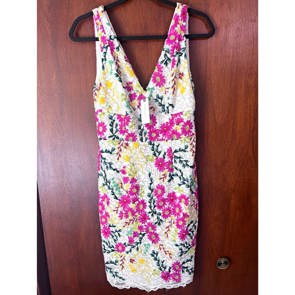 Anthropologie Moulinette Soeurs Taylor Floral Embroidered White Sheath Dress 4